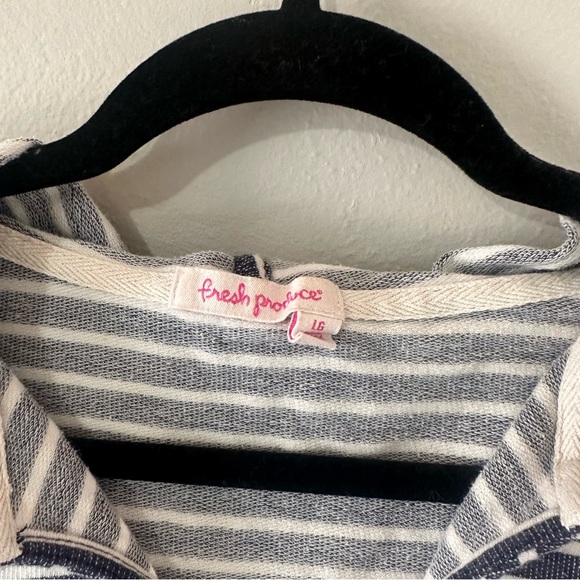 Fresh Produce Seafarer Striped Pullover Hooded Sweater Large - Picture 6 of 7